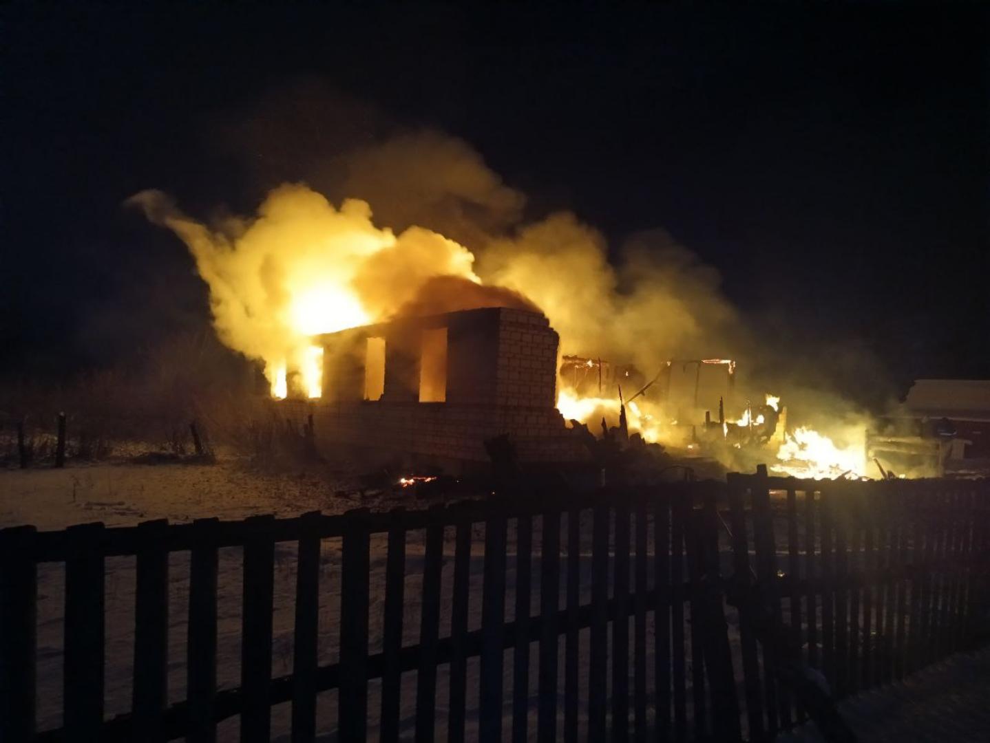 Пожар д. Пановка Колылейский район
