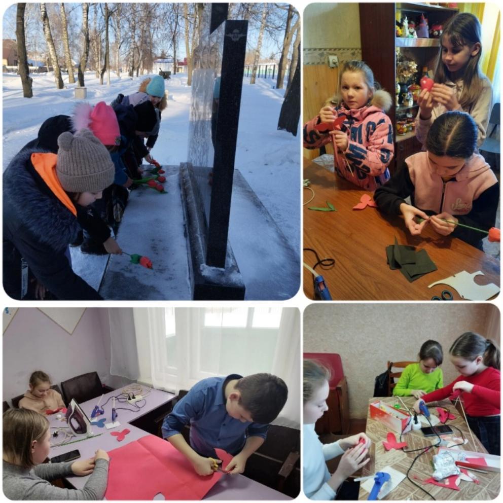Учащиеся и педагоги СП Дом детского творчества приняли участие в патриотическом флешмобе «Красный тюльпан»
