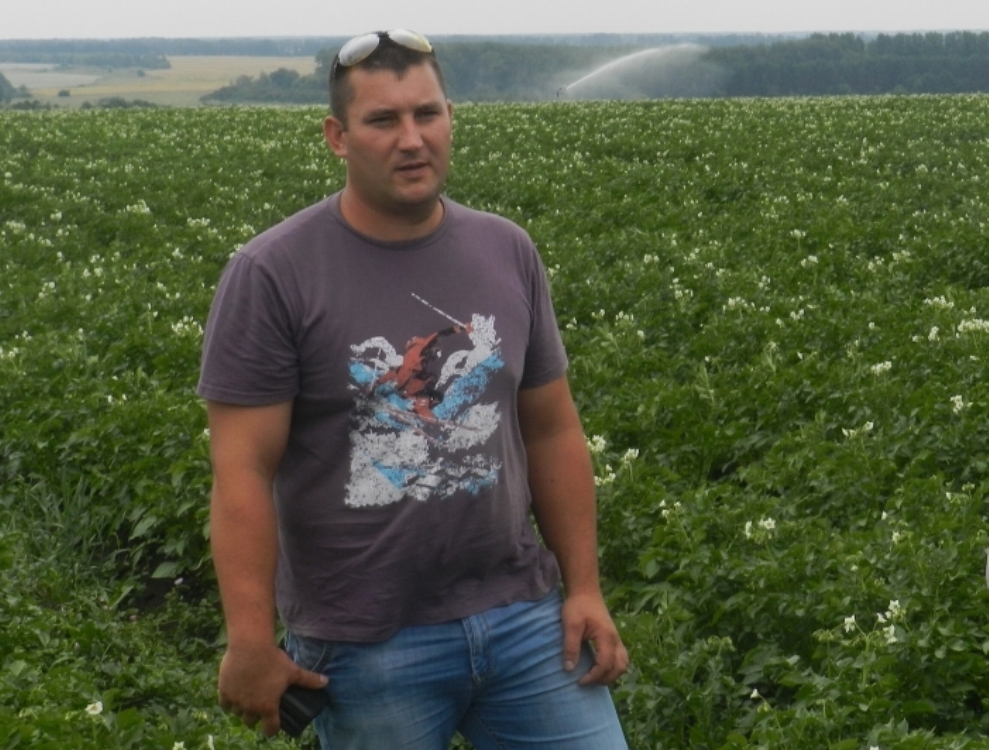 Глава Администрации Колышлейского района Александр Спирягин 05 июля  2018 года посетил поля крестьянского (фермерского) хозяйства Владимира Феоктистова