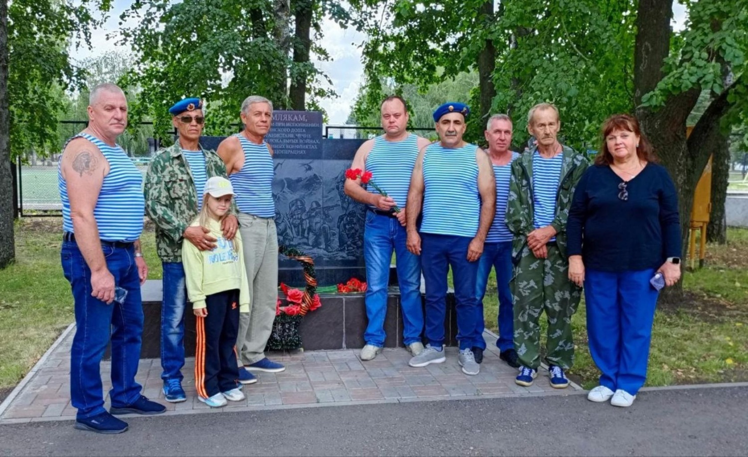 2 августа десантники Колышлейского района собрались в мемориале Погибших Колышлейцев