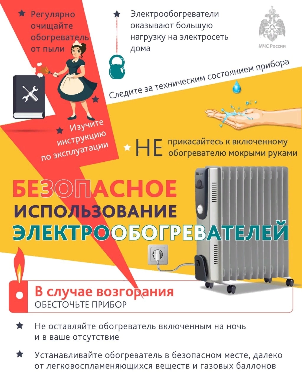 Отопительный прибор причина пожара