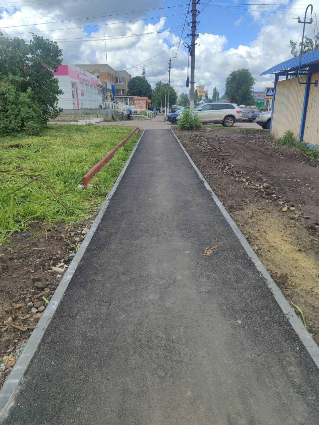В р.п.Колышлей в 2026 году выполнены работы по обустройству пешеходных зон по улицам Терешкина и Советская