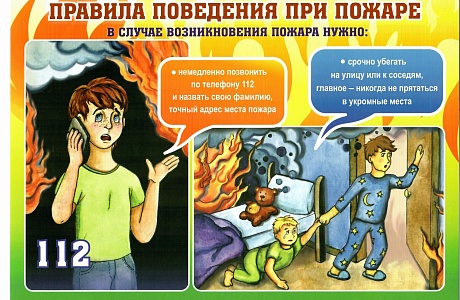 В случае возникновения пожара: