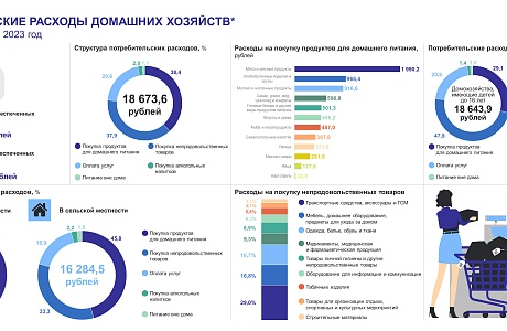 Потребительские расходы домашних хозяйств Пензенской области  в 2023 году