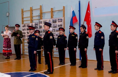 Казачий военно-патриотический клуб "Патриот" МОУ СОШ п. Родниковский принимает участие в конкурсе "Лучший военно-патриотический клуб Пензенской области-2022"