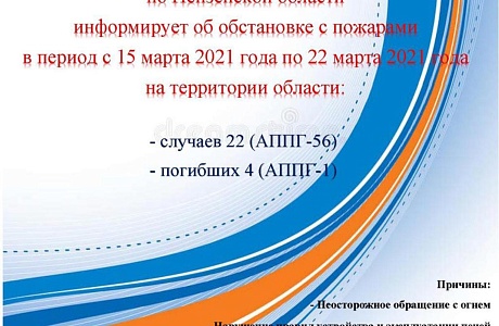 Статистика пожаров на территории Колышлейского района