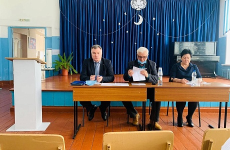 В здании школы села Телегино 10 марта 2022 года прошла встреча с населением Телегинского сельсовета