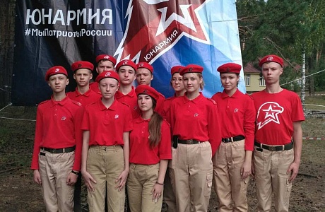 Отряд юнармейцев школы № 1 поселка Колышлей - участники Регионального слета юнармейских отрядов «ЮНАРМЕЕЦ - 2021»